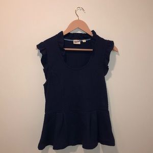 peplum tank with ruffled sleeves!